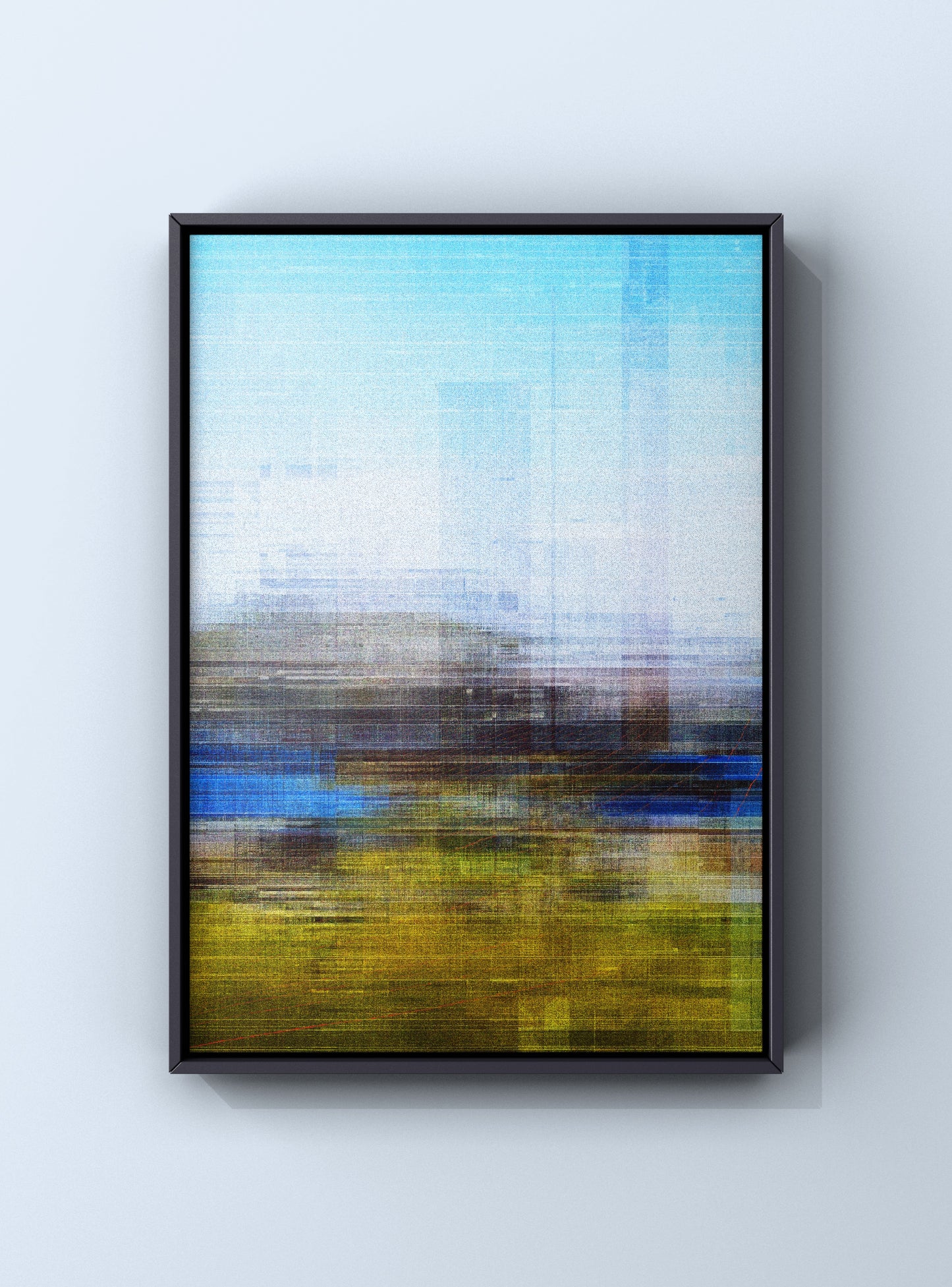 Contemporary digital collage artwork with organic distortion and layered interference patterns