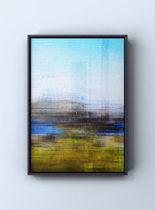 Contemporary digital collage artwork with organic distortion and layered interference patterns