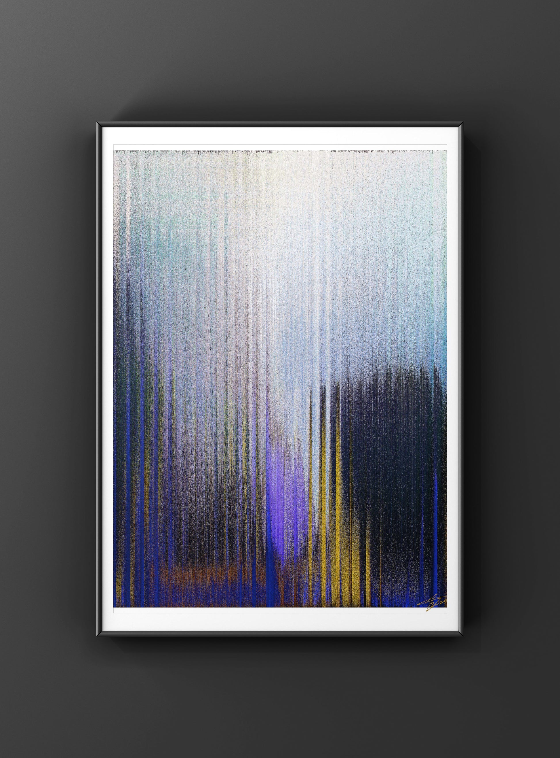 Digital fine art print using pixel sorting and layered image manipulation