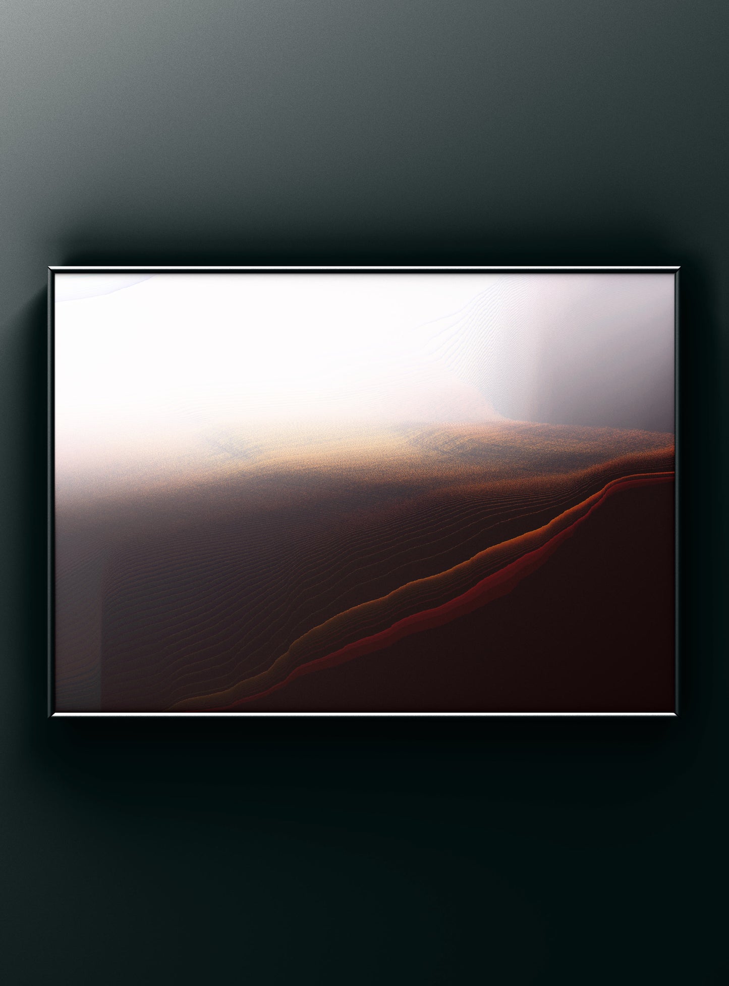 Large abstract glitch composition with pixel-sorted textures and atmospheric colour fields”