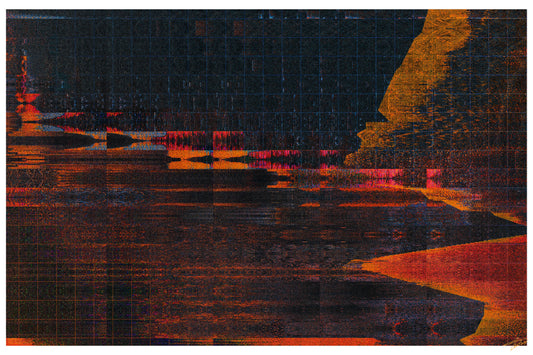 abstract glitch modern wall art for sale