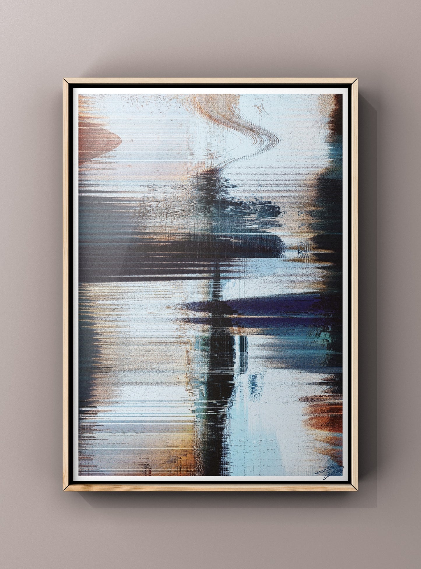 Limited edition glitch artwork with experimental digital textures and visual layering