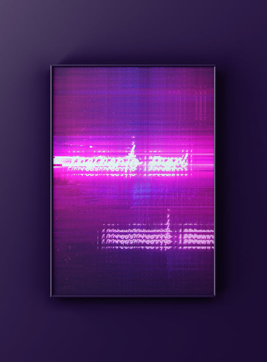 Experimental digital abstract artwork created using pixel sorting and image corruption techniques