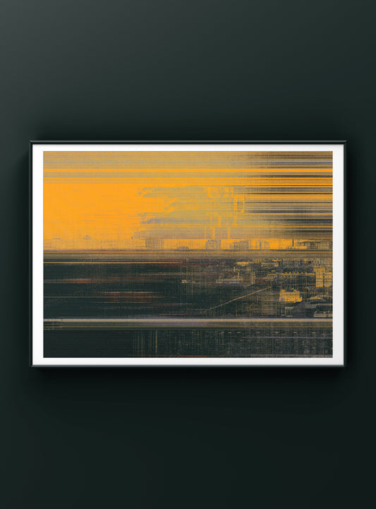 Contemporary glitch art and abstract digital wall art collection