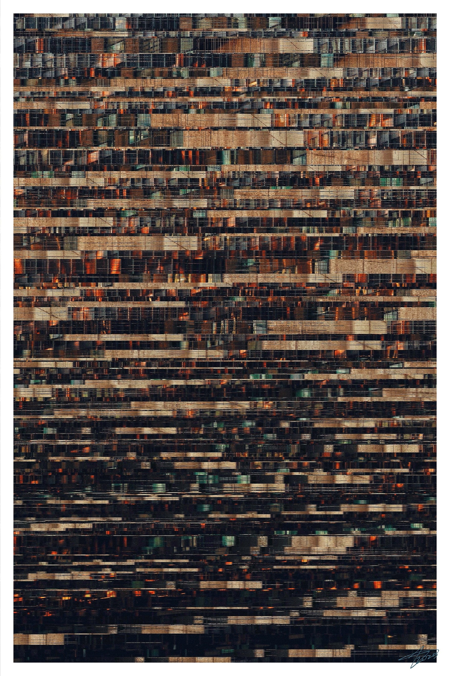 Limited edition architectural glitch art for modern interiors