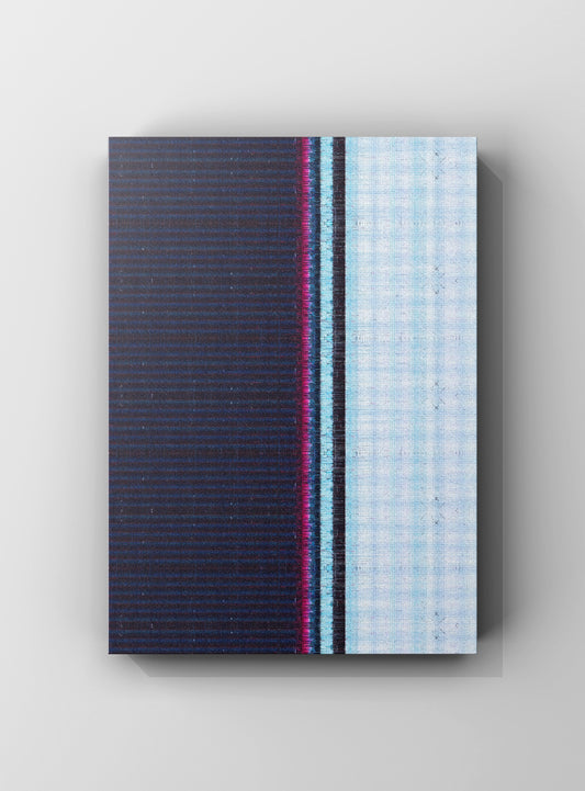 glitch art on metal aluminum back for sale. modern contemporary wall art
