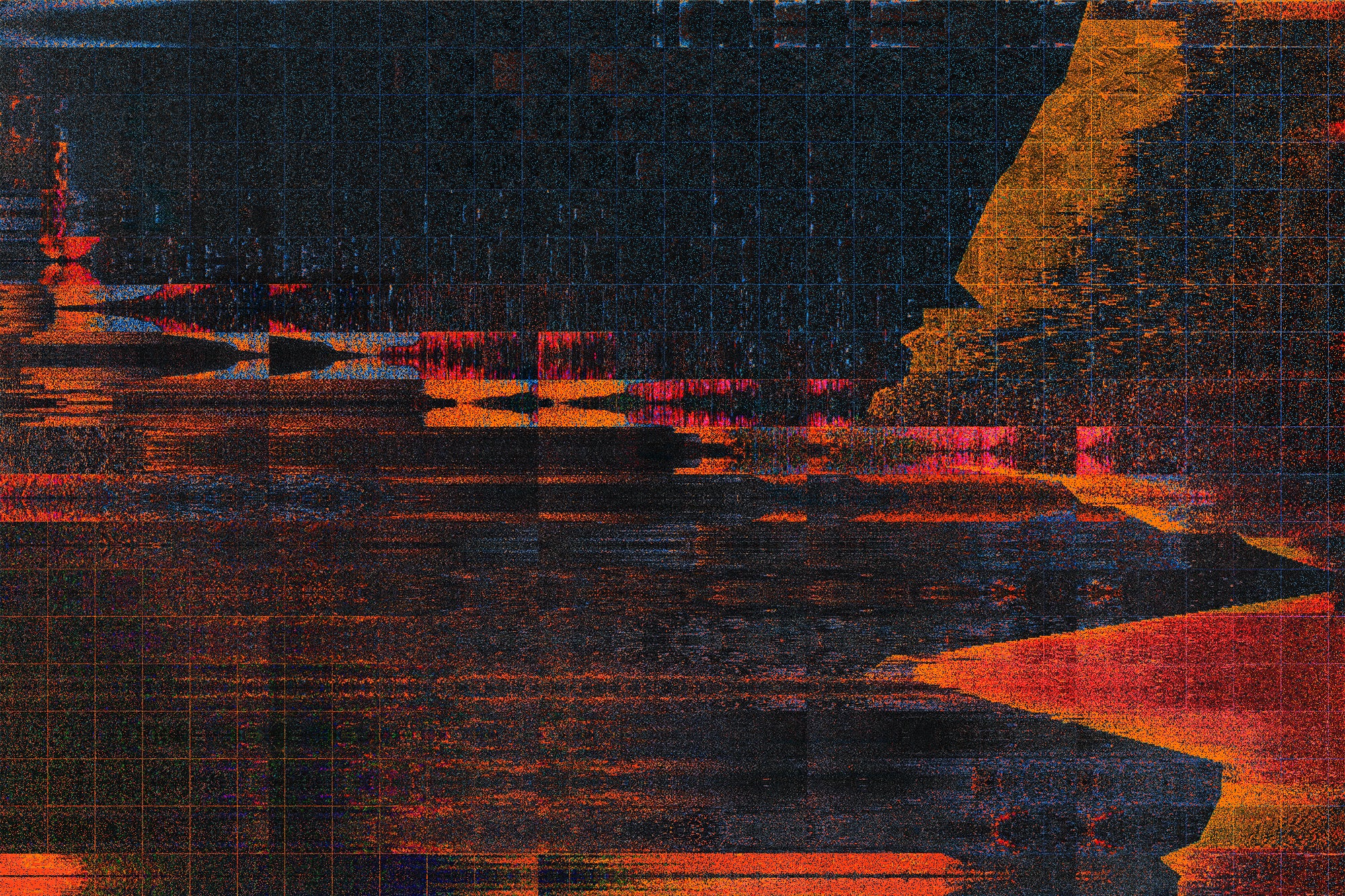 Modern fine art prints blending digital abstraction and organic forms